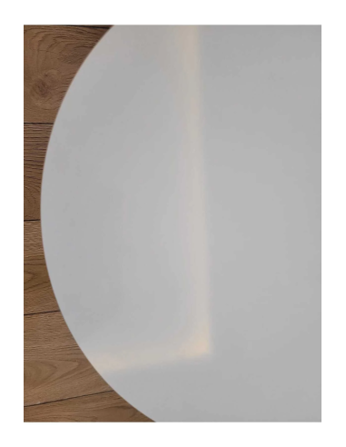 Salon & Oturma Odası İçin 40 cm Beyaz MDF Tabla Gürgen Ayaklı Yan Sehpa